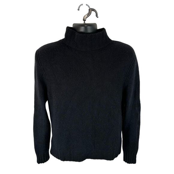 J.Crew Mock Neck Sweater in Supersoft Yarn Black Size Large - Picture 1 of 10